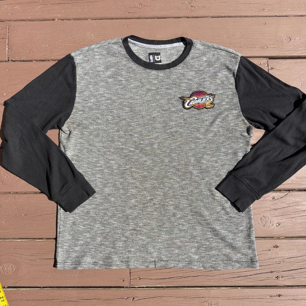 NBA Cleveland Cavaliers Basketball Long Sleeve Thermal T Shirt Mens XL Grey